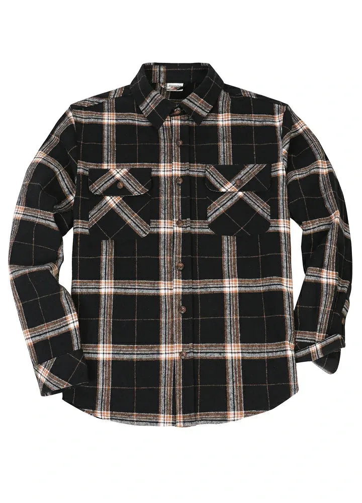 Men's Stalwart Heavyweight Flannel Shirts,10.6oz