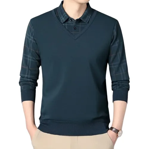 Men's Sweater - Stylish Winter Pullover, Slim Fit Knitted Top, Warm Solid Color Casual Fashion Wear