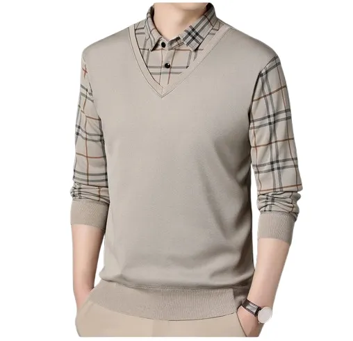 Men's Sweater - Stylish Winter Pullover, Slim Fit Knitted Top, Warm Solid Color Casual Fashion Wear