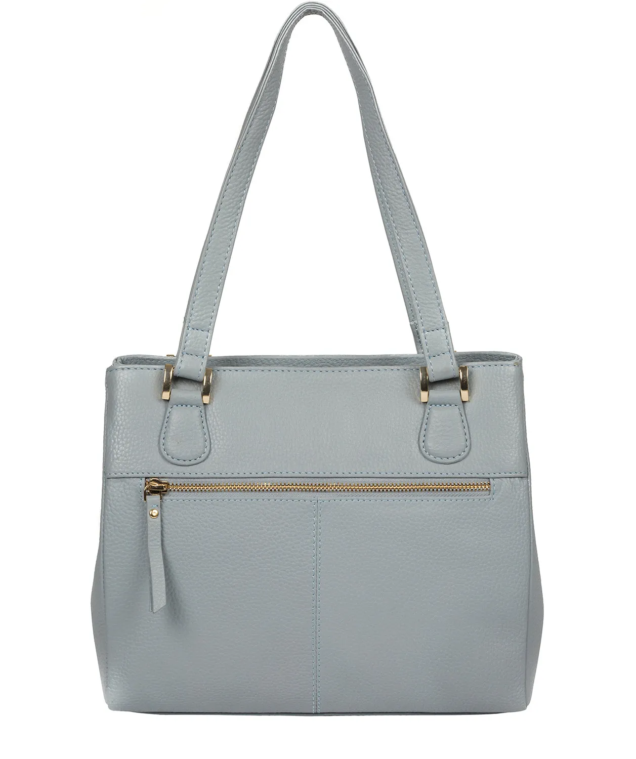 'Milana' Cashmere Blue Leather Handbag