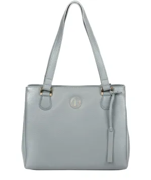 'Milana' Cashmere Blue Leather Handbag