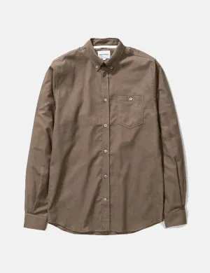 Norse Projects Anton Brushed Flannel Shirt - Beech Green