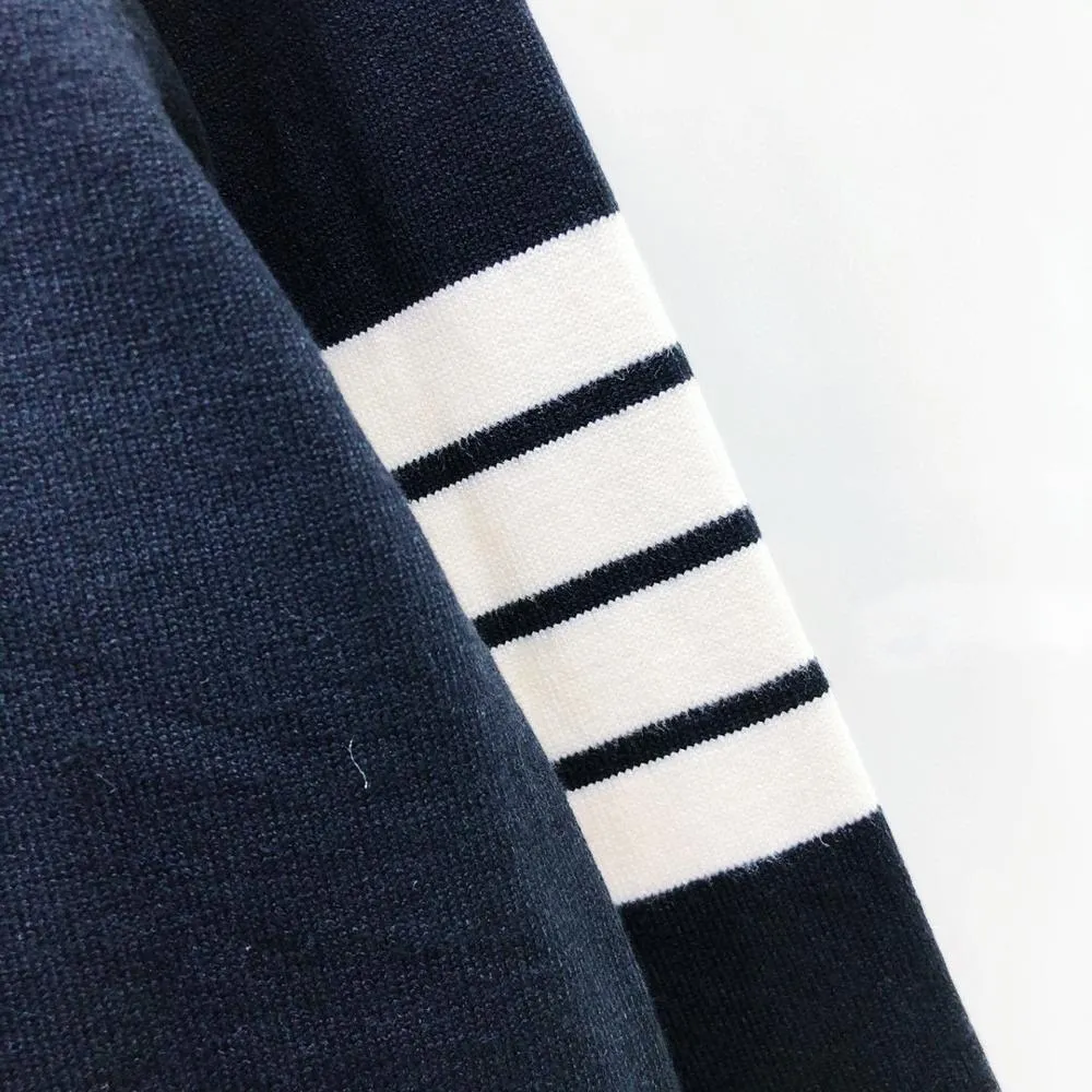 Nsquared Sweater for Mens | Knitted Pullover Long Sleeve Striped High Quality Korean Style Tops