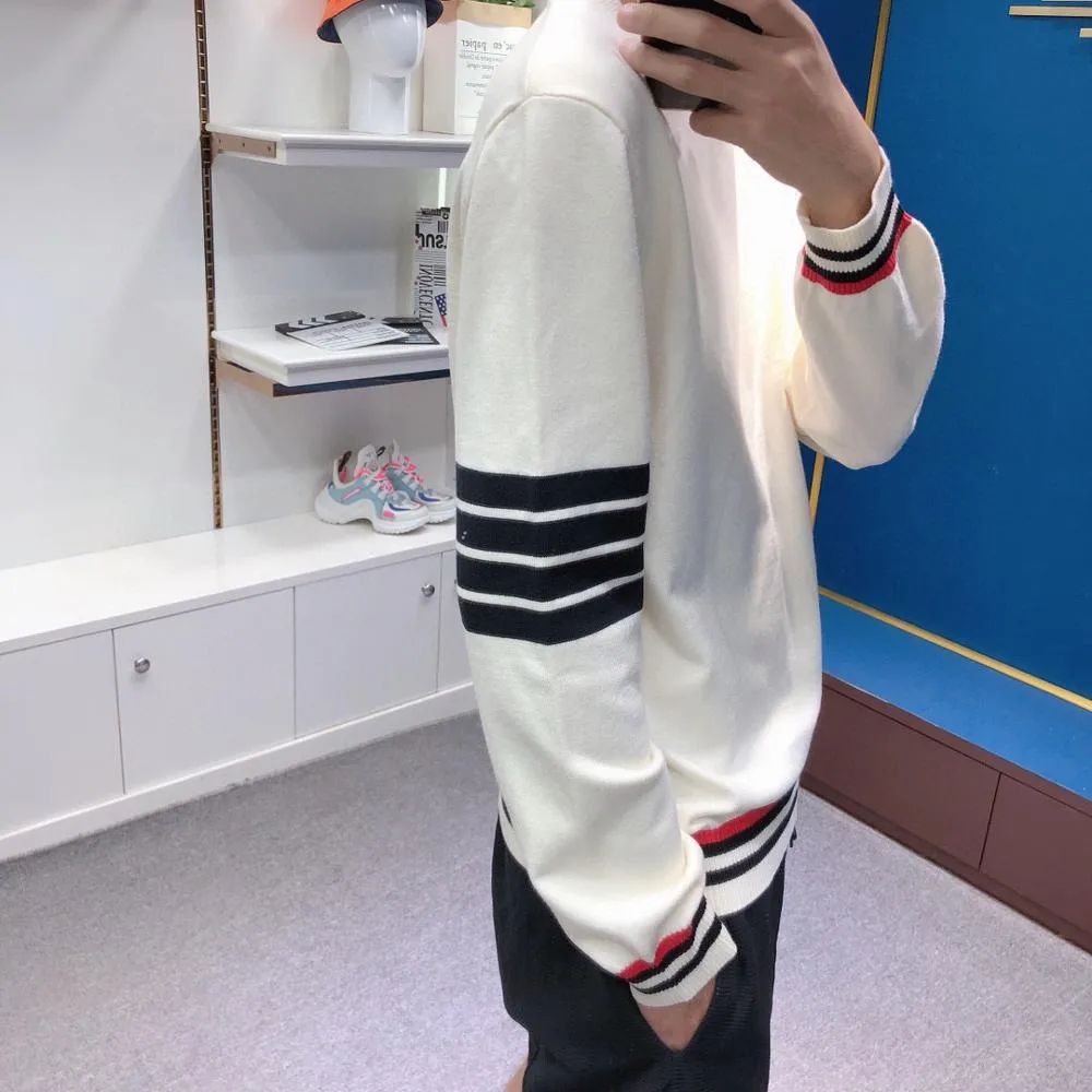 Nsquared Sweater for Mens | Knitted Pullover Long Sleeve Striped High Quality Korean Style Tops