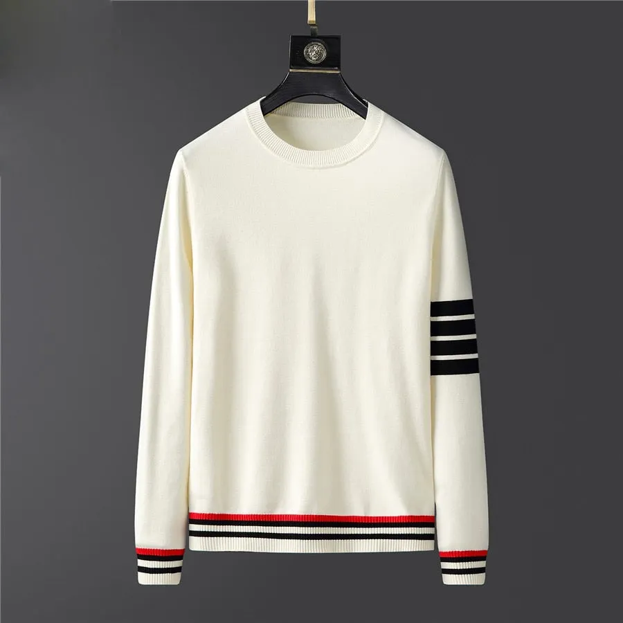 Nsqured "Korean Chic" Men's Striped Knitted Sweater