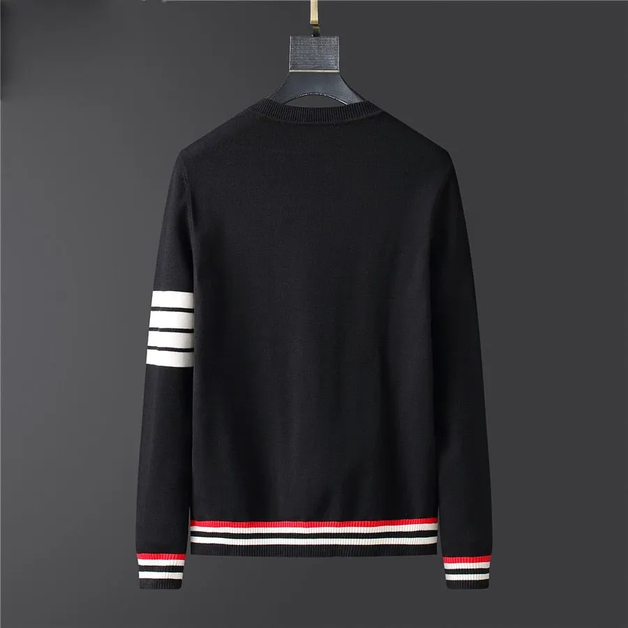 Nsqured "Korean Chic" Men's Striped Knitted Sweater