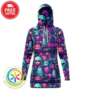 Pastel Skulls (Halloween) Athletic Long Hoodie