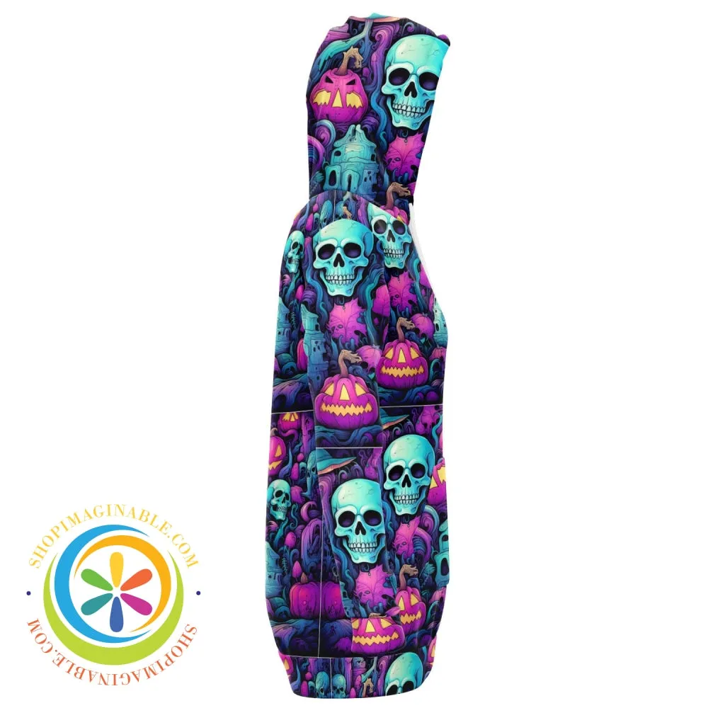 Pastel Skulls (Halloween) Athletic Long Hoodie