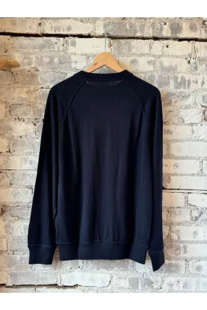 Pima Cotton & Cashmere Sweater - Navy