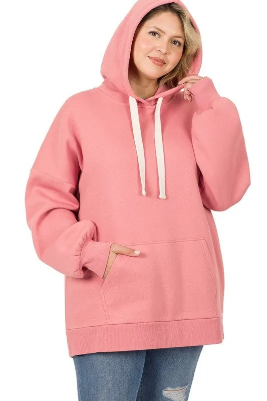 Plus Oversized Hoodie Longline Sweatshirt