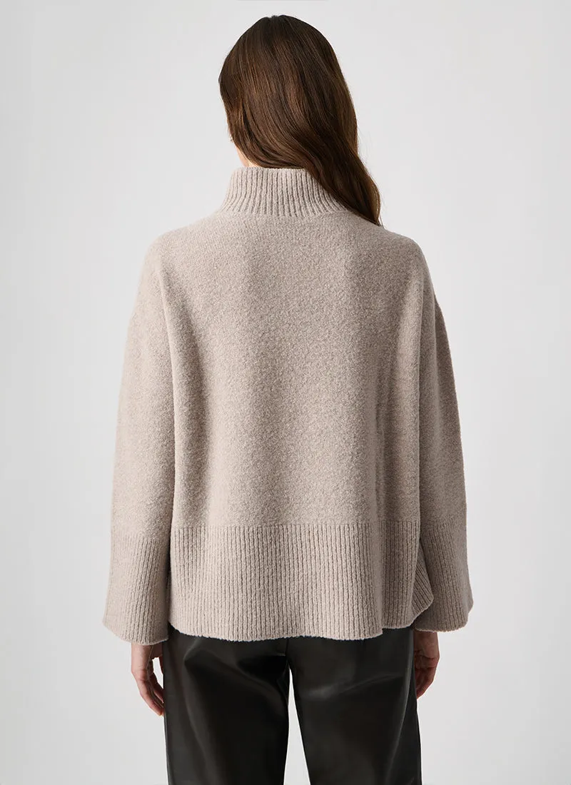 Priamo Boucle Mock Sweater