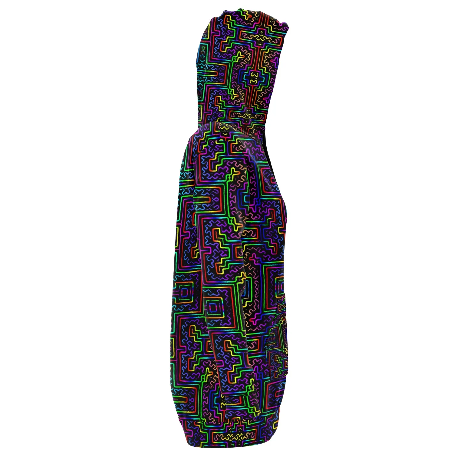 Prismatic Overlay Longline Hoodie