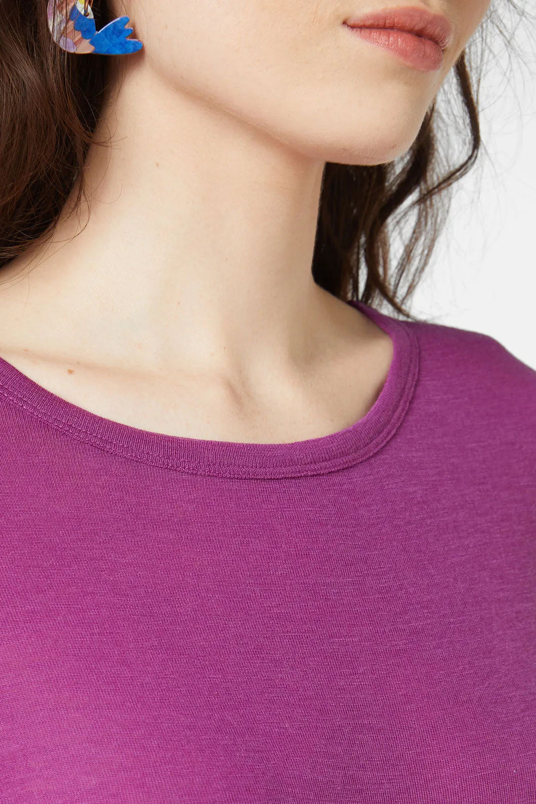 Rib Merino Crew Neck Top