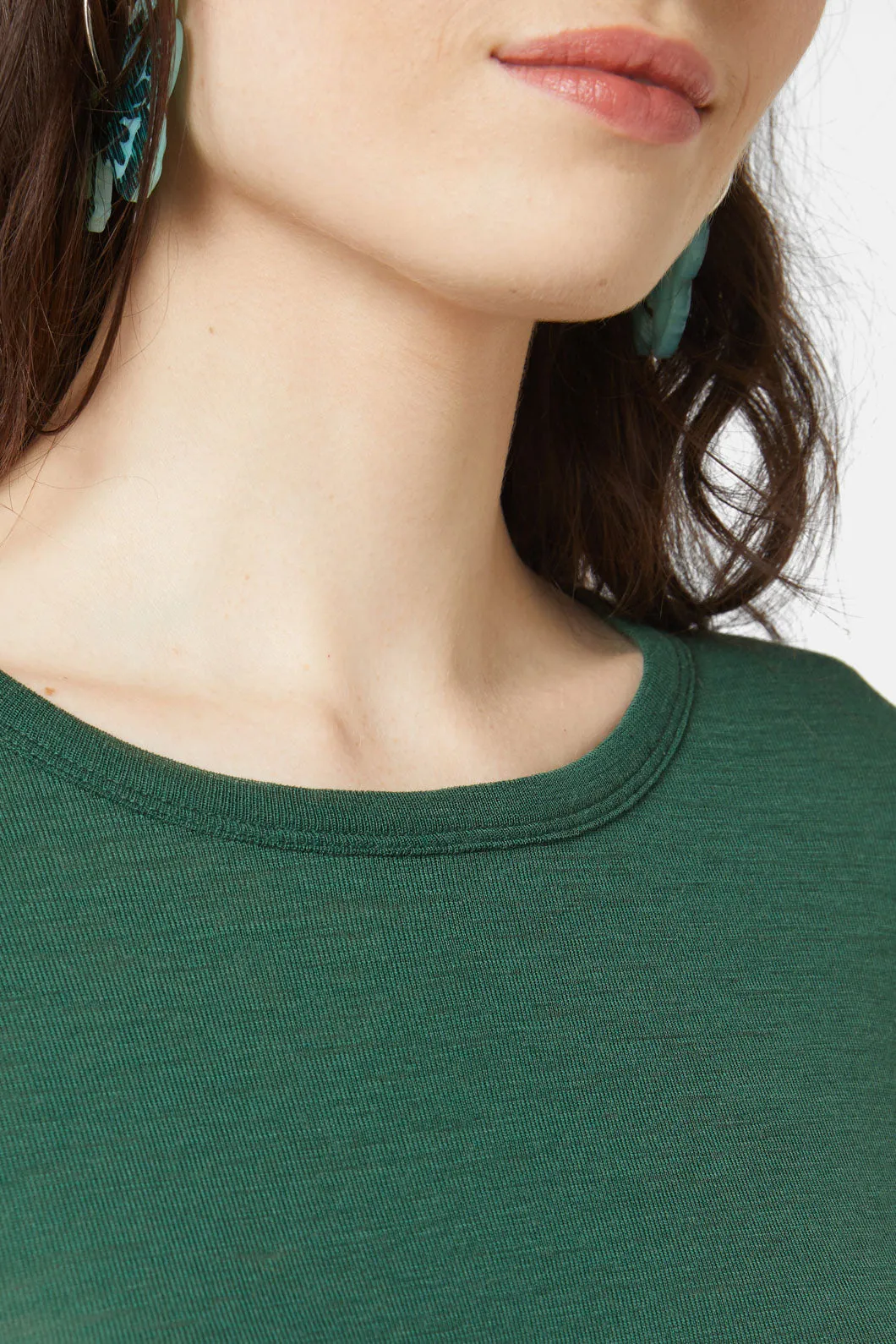 Rib Merino Crew Neck Top