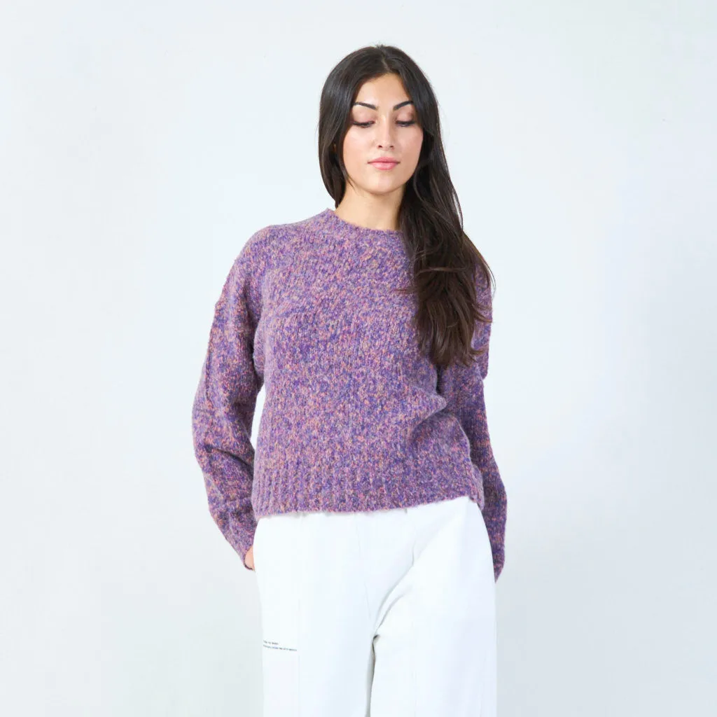 Soft textured knit sweater wholesale