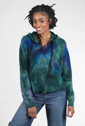 Spirograph Oversized Hoodie, Forest/Jewel