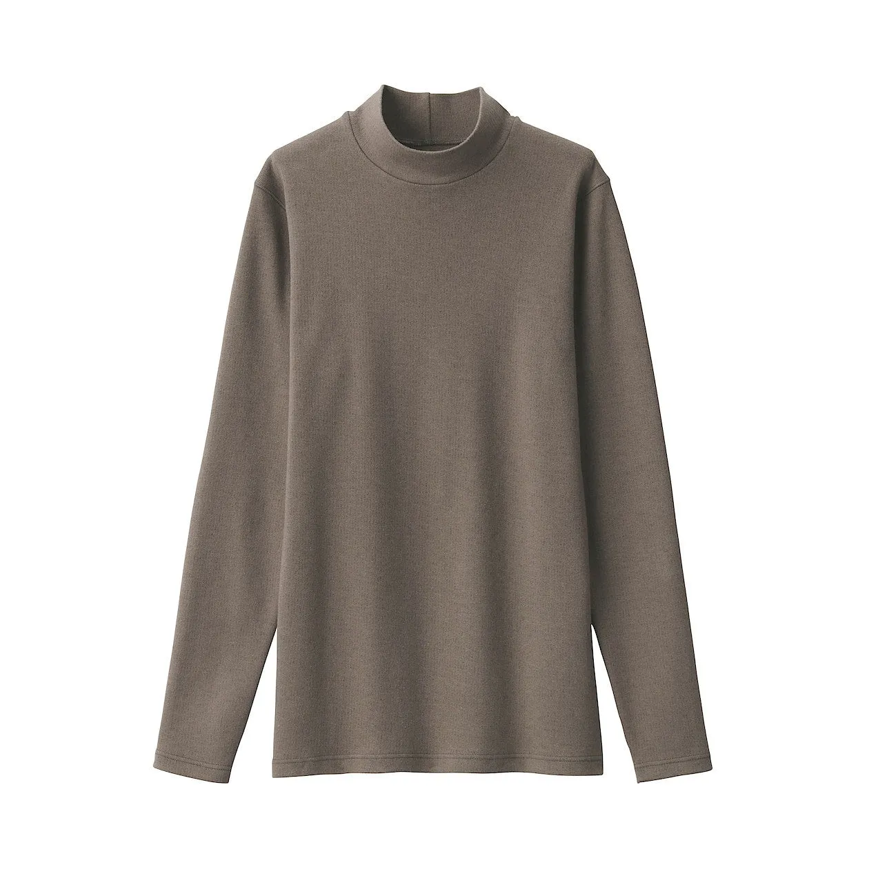 Warm Cotton & Wool Mockneck T-Shirt