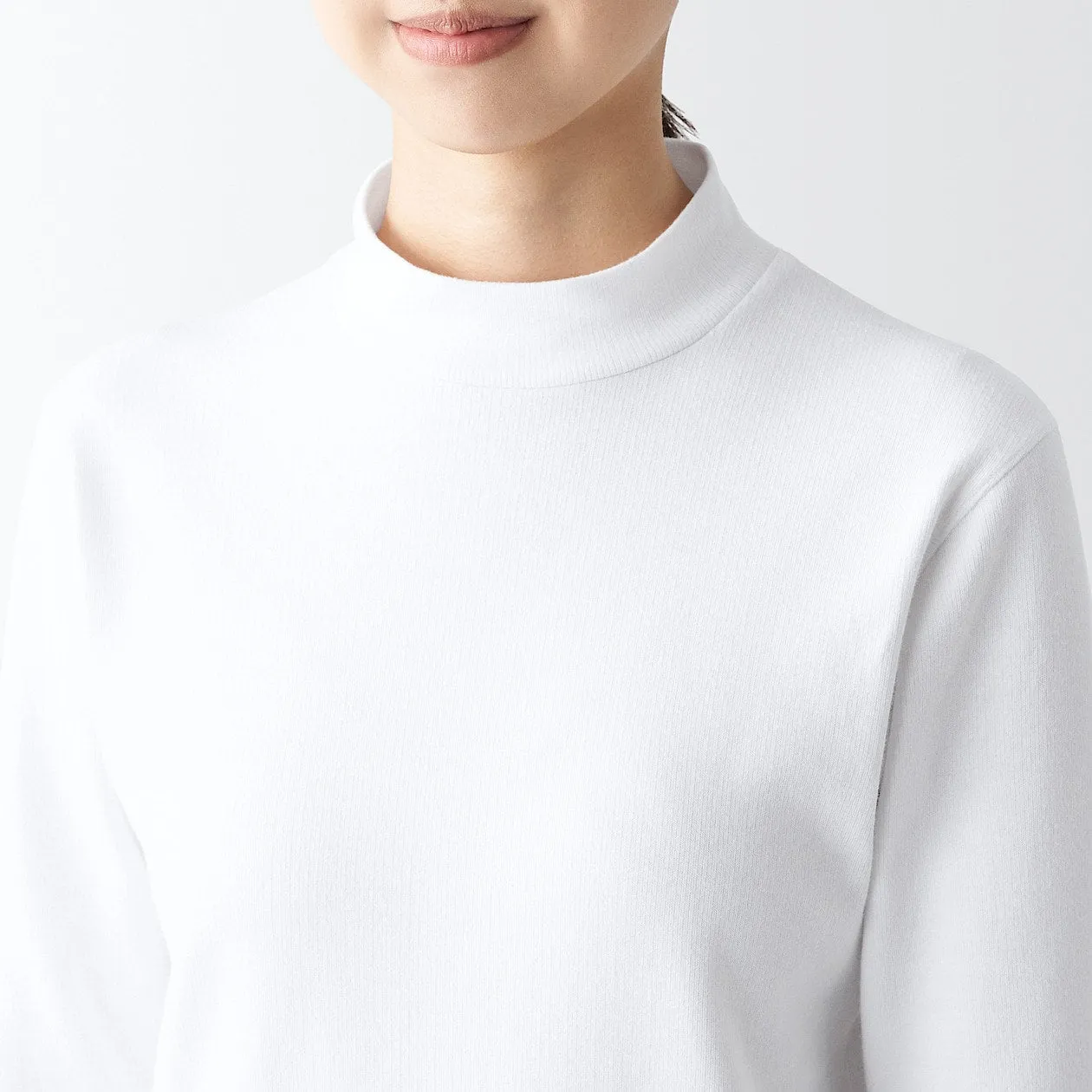 Warm Cotton & Wool Mockneck T-Shirt