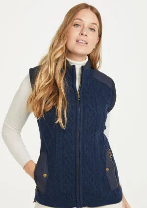 Women's Fleece Lined Sleeveless Jacket | Blue