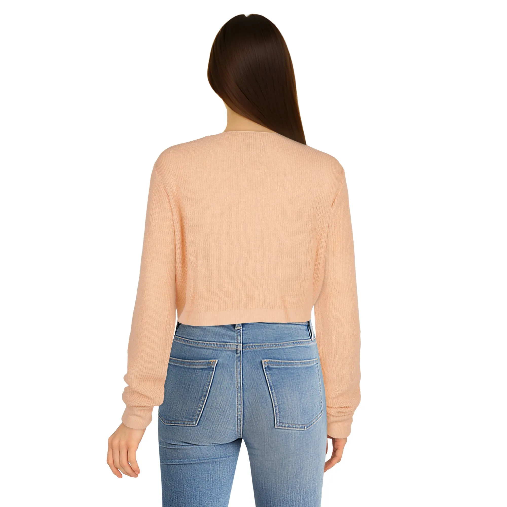 Women's Ruched Cropped Sweater