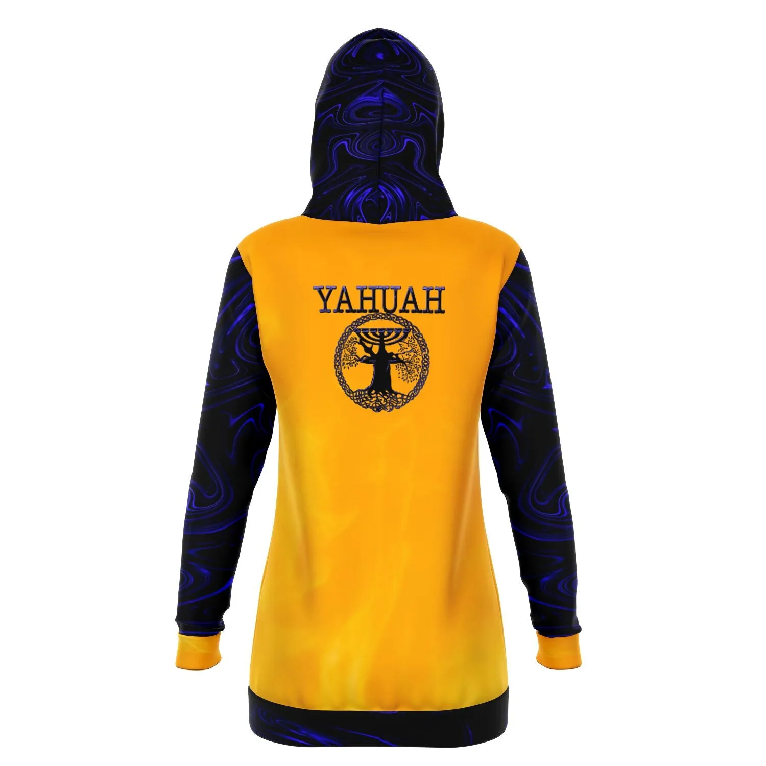 Yahuah-Tree of Life 02-02 Elect Ladies Designer Athletic Longline Hoodie