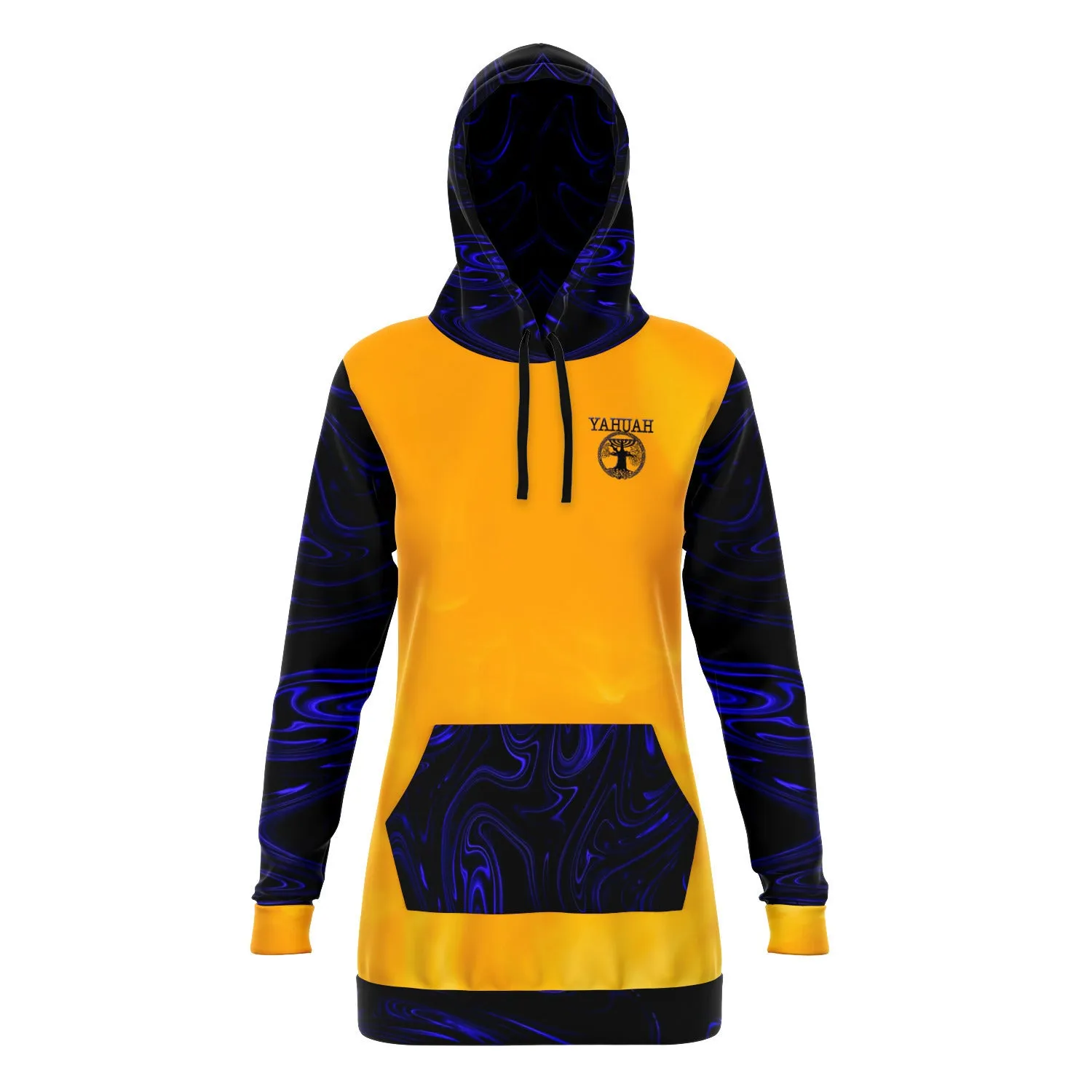 Yahuah-Tree of Life 02-02 Elect Ladies Designer Athletic Longline Hoodie